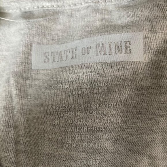 State Of Mine Texas T-Shirt XXL Gray Sunset Graphic Casual Retro Sporty Summer - Picture 3 of 8